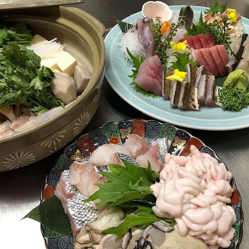 『季節料理 ます田』の新鮮な魚介類・お鍋
